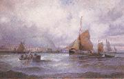 william a.thornbery Shipping off Scarborough (mk37) oil painting